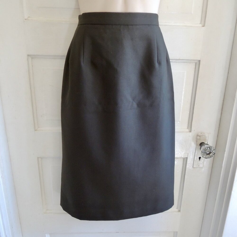 Pendleton Olive Wool Blend Pencil Skirt 10P